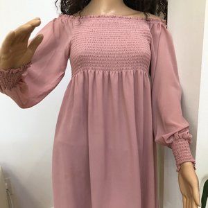 Pretty Smocked Pink Babydoll dress for adorably sexy look!
